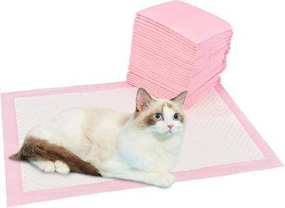 50 Count Cat Litter Pads for Tidy Cats Breeze Litter System 16.9 x 11.4 Inch Lavender Scented Cat Pad Refills Super Absorbent Quick-Dry Pee Pads for Cats (Pink)