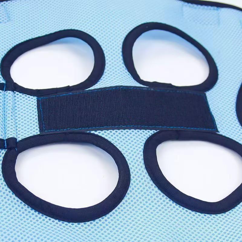 Hands-Free Pet Grooming Sling for Cats & Small Dogs – Breathable Mesh Hammock for Nail Care, Grooming & Calm Handling (Blue,S)