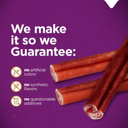 Natural Farm Odor-Free Super Collagen Dog Chews (3-5 Inch, 10-Pack) The First Ever Real Bull Sticks Alternative: 100% Natural Angus Hide Collagen Treats - More Protein, More Chew Time for All Dogs