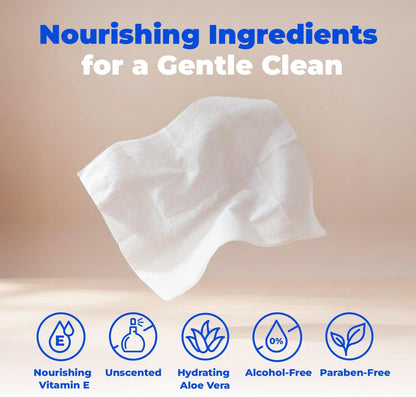 Best Pet Supplies 8" x 9" Large Unscented Dog Wipes - Cleaning and Deodorizing for Paws and Coat - Gentle Formula with Aloe Vera Vitamin E for Puppies and Cats - 100 Count (Pack of 12)