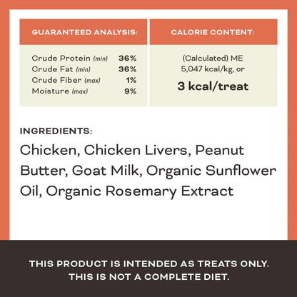 Primal Freeze Dried Dog Treats, You're My Butter Half; Chicken & Peanut Butter with Goat Milk, Grain Free Training Treats for Dogs, 2 oz (Pack of 2)