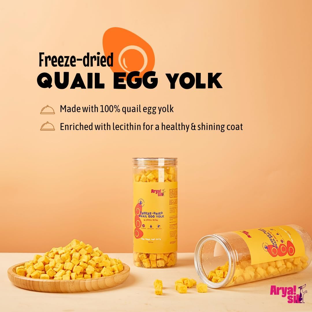 Freeze-Dried Single Ingredient Dog Treats and Food Topper (Egg Yolk)