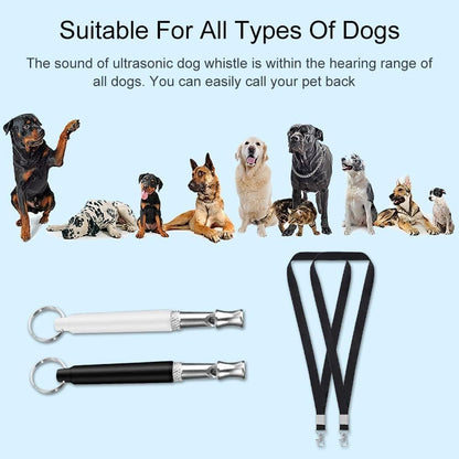 Ultrasonic Dog Whistles - Ultra-Wide Frequency for All Dog Breeds, Professional Silent Recall Training Whistle