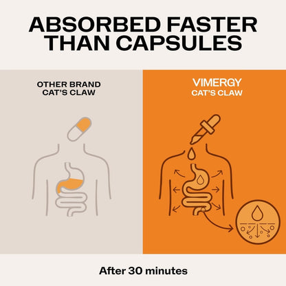 Vimergy Organic Cat’s Claw Liquid – Provides Antioxidant Support* – Benefits The Immune System* – Organic, Vegan, Gluten-Free, Non-GMO 120 Servings (240 ml)