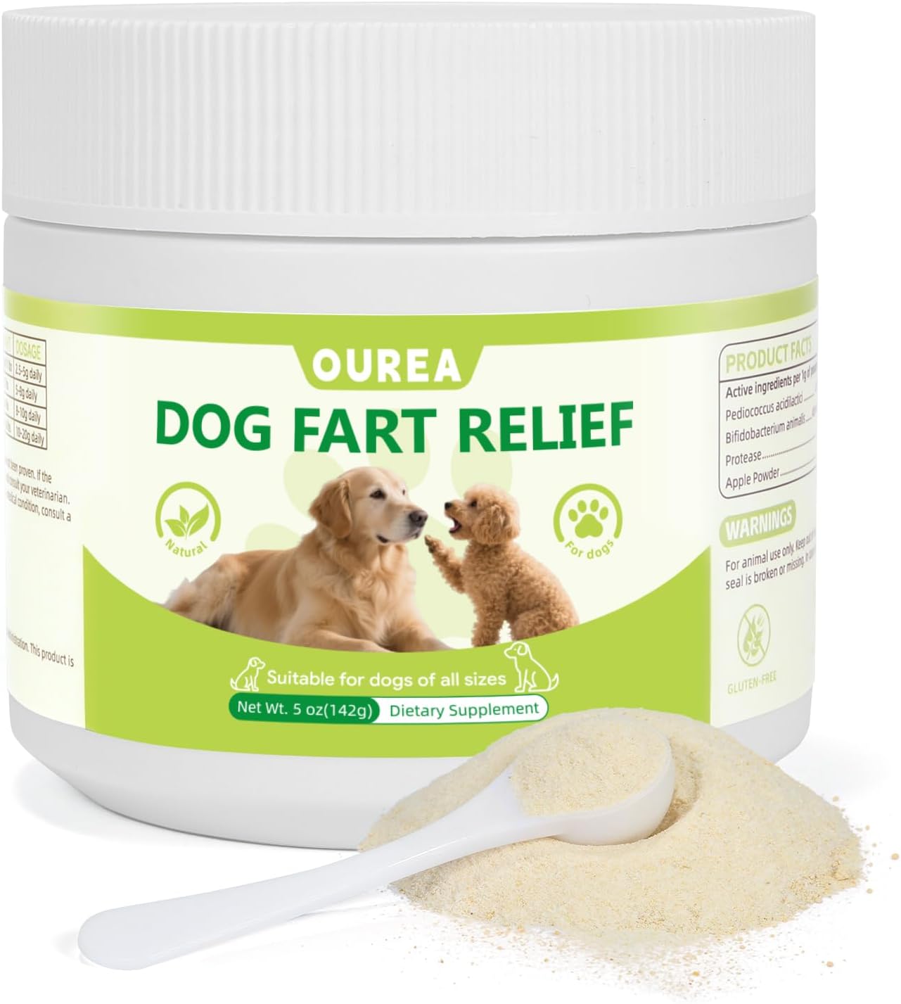 Dog Fart Remedy, Relief Smelly Farts with 4B CFU Pediococcus Acidilactici Probiotics, Digestive Enzymes, Dog Gas Relief to Help Gas & Bloating, Dogs Farts Relief, Dogs Gut Health Digestive Support