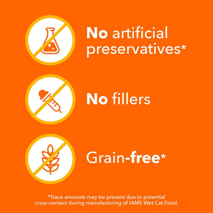 IAMS Perfect Portions Indoor Adult Grain Free Wet Cat Food Pate, Turkey and Salmon Recipe, 2.6 oz. Twin-Pack Trays (12 Count, 24 Servings) (Pack of 2)