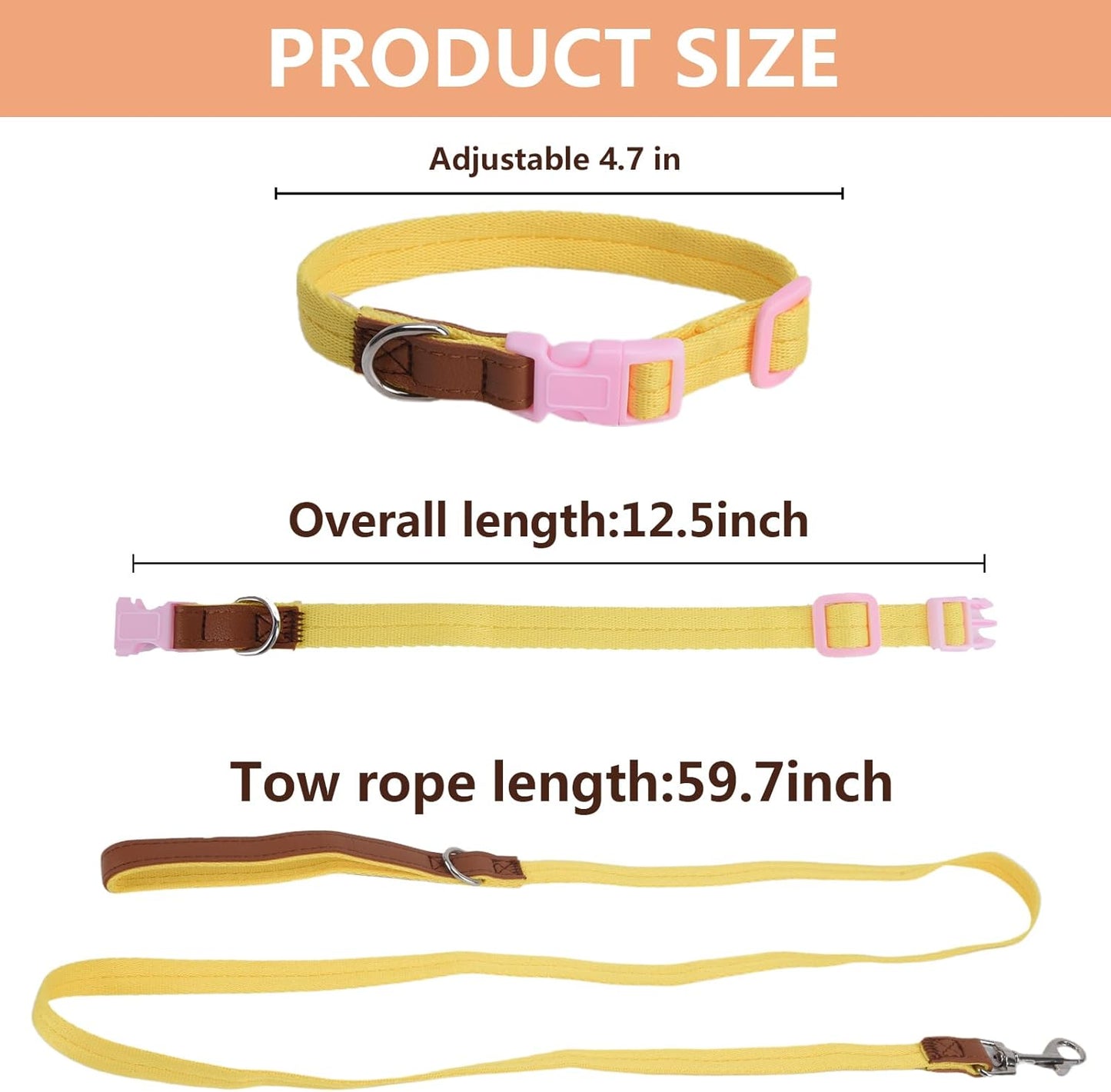 Mini Monkey Leash, Adjustable Monkey Strap with Belly Bands and Matching Leash for Marmoset Monkey, Maximum Dimension 5.7 Inches for Monkey, Comfortable and Durable