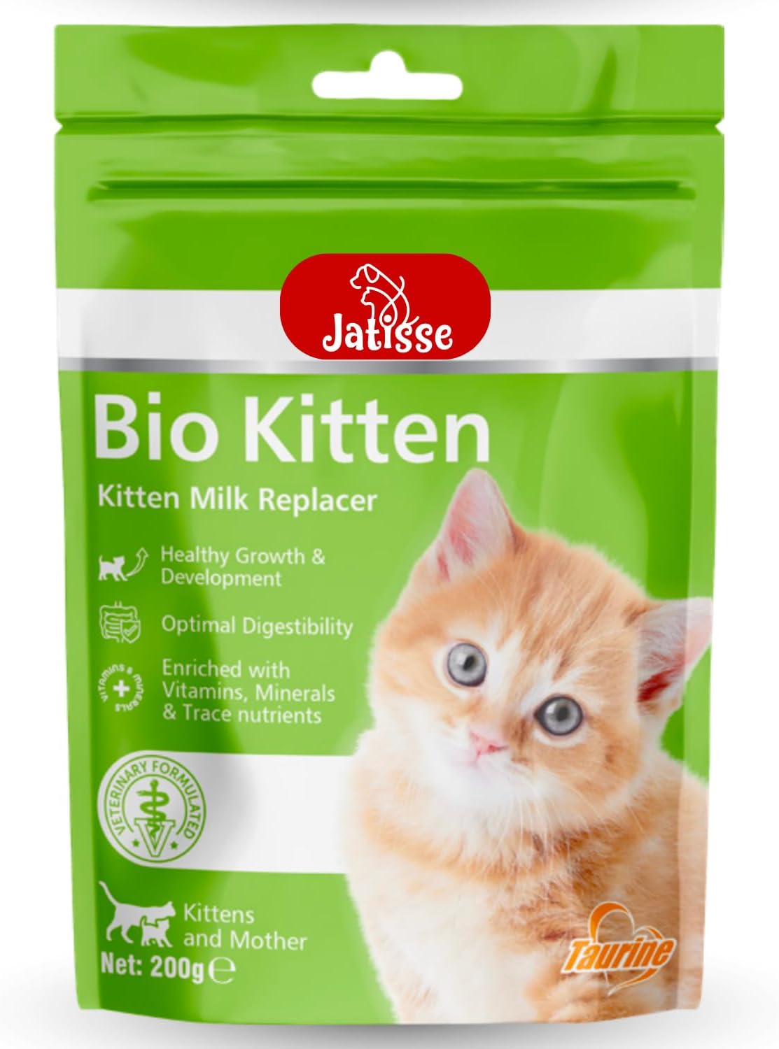 Kitten Milk Replacer Powder Formula with Vitamins, Minerals & Trace Nutrients for Kittens and Mother 7.05 oz.