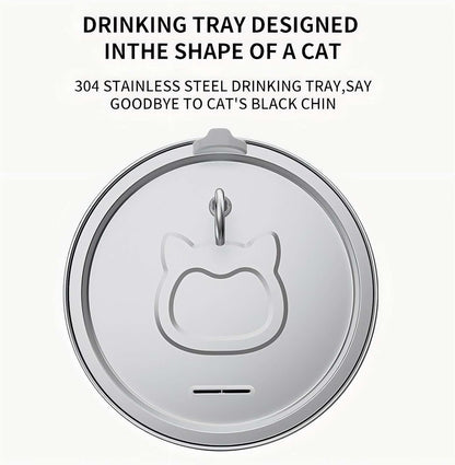 Large Dogs Water Fountain, 8L/270oz/ Stainless Steel Dog Water Fountain with Visual Water Level Window for Large for Families with Many Pets and Busy Families. with Operating Noise Below 30 decibels.