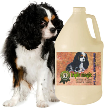 #1 All Systems Triple Magic Conditioner, Professional Strength, All Coat Types, Leave-in or Rinse, De-Matting & Detangling, Concentrated Formula with Triple Oils