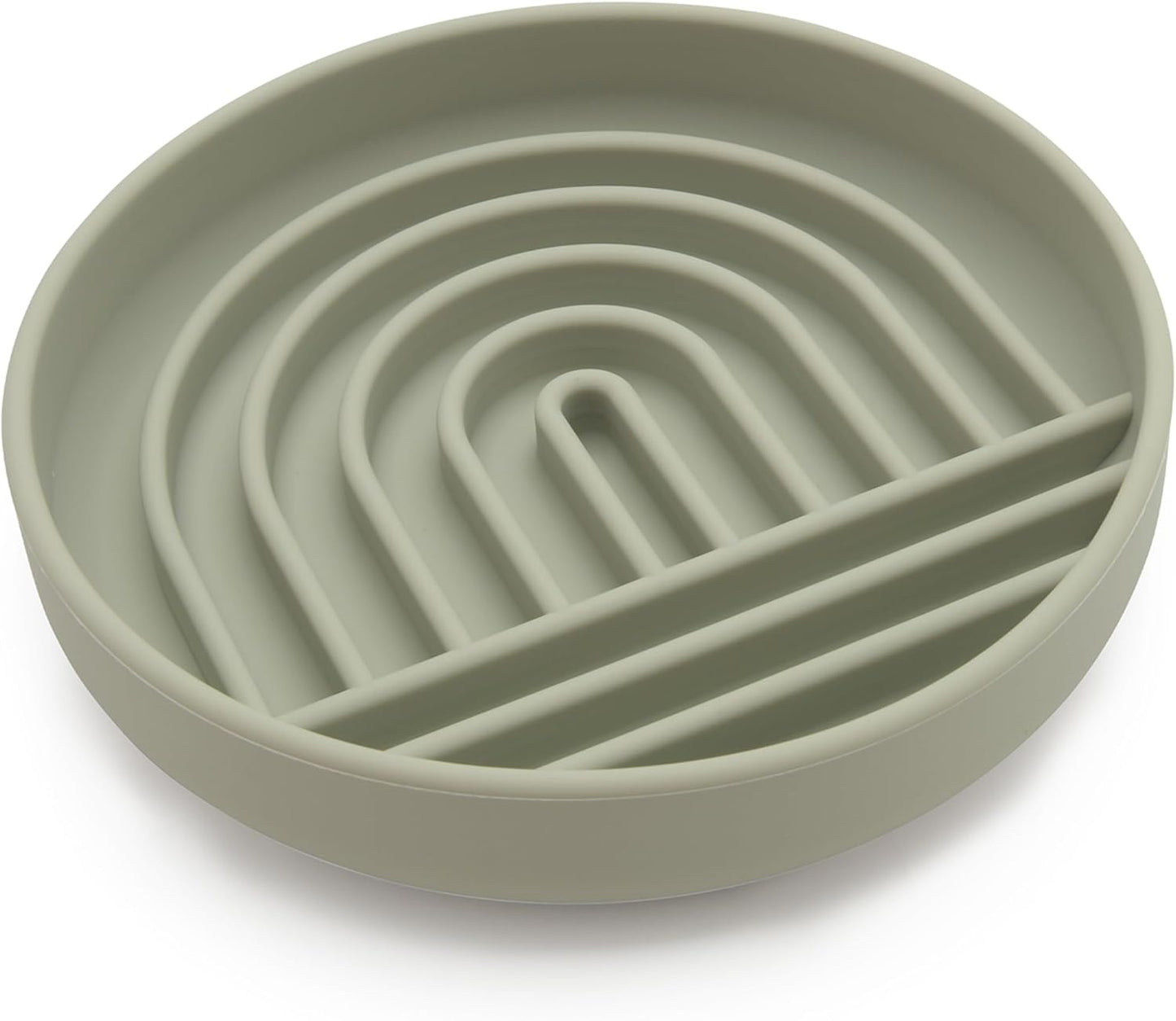 Should We Go? Slow Feeder for Dogs & Cats, The Slowdown Bowl Silicone Slow Eating Mealtime Solution with Modern Lick Mat Design, Reduces Gulping, Fits 1 Cup, 6” Across x 1.25” Tall, Small-Sage