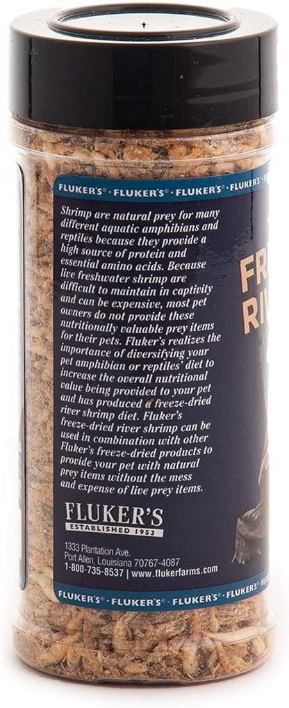 Fluker's Freeze Dried River Shrimp, Nutrient-Packed, Ideal for Lizards, Reptiles, Birds, Fish, Hedgehogs, 1 Oz