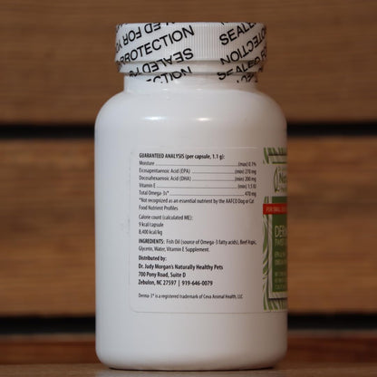 Dr. Judy Morgan's Naturally Healthy Pets Derma-3 Omega3 Fish Oil Twist Caps for Dogs and Cats (Small)