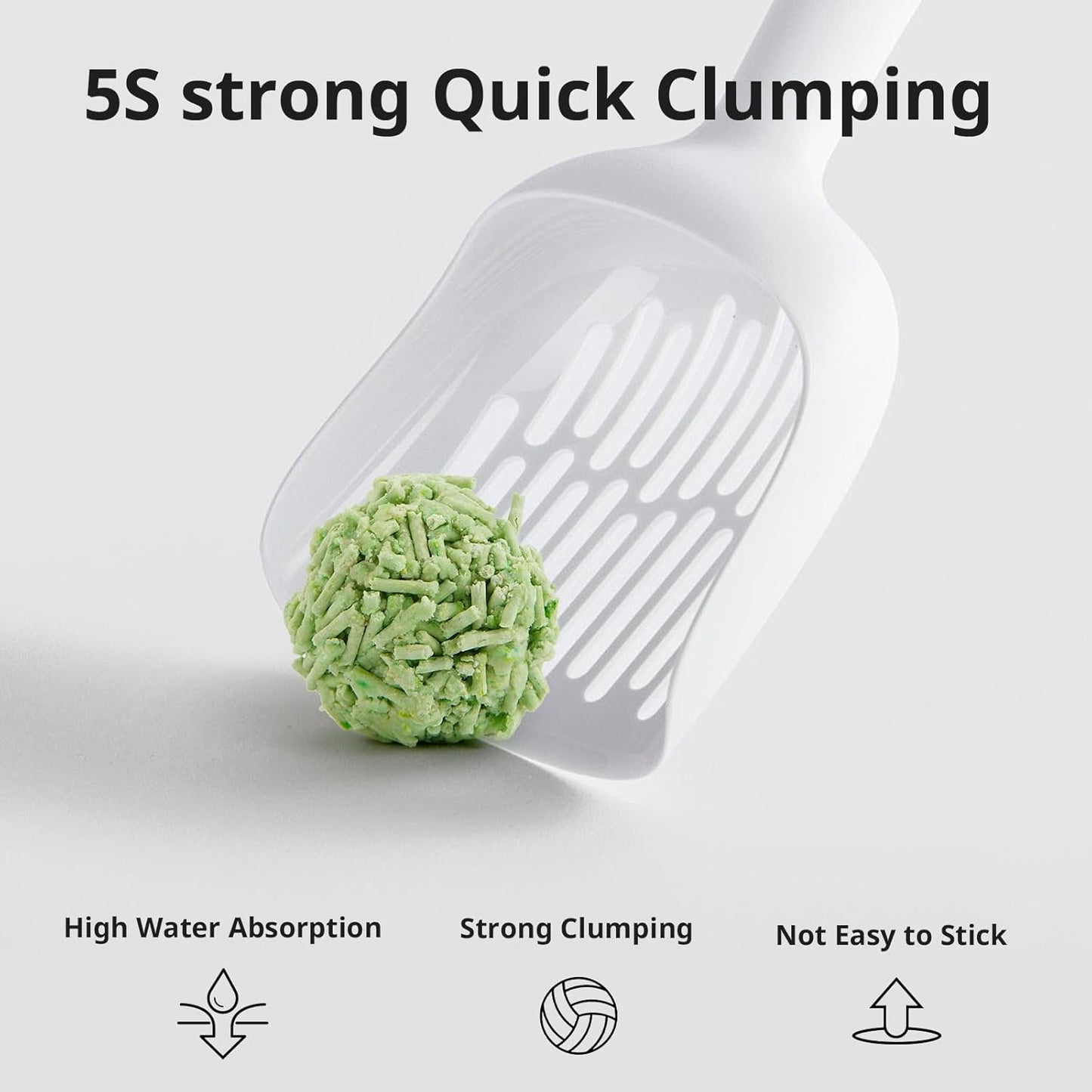 Tofu Cat Litter 22.4LB(5.6lb×4bag) Green Tea Clumping, 100% Food Grade Raw Materials, Flushable,Ultra Absorbent and Fast Drying,Solubility in Water,Really Dust-Free,Less Scattering