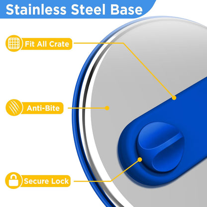 Lick Mat for Large Dogs, 8” Large Dog Peanut Butter Lick Pad for Crate with Stainless Steel Base, Boredom & Anxiety Reduce, Slow Feeding, Dog Slow Feeder Mat (Large, Anit-Tear)