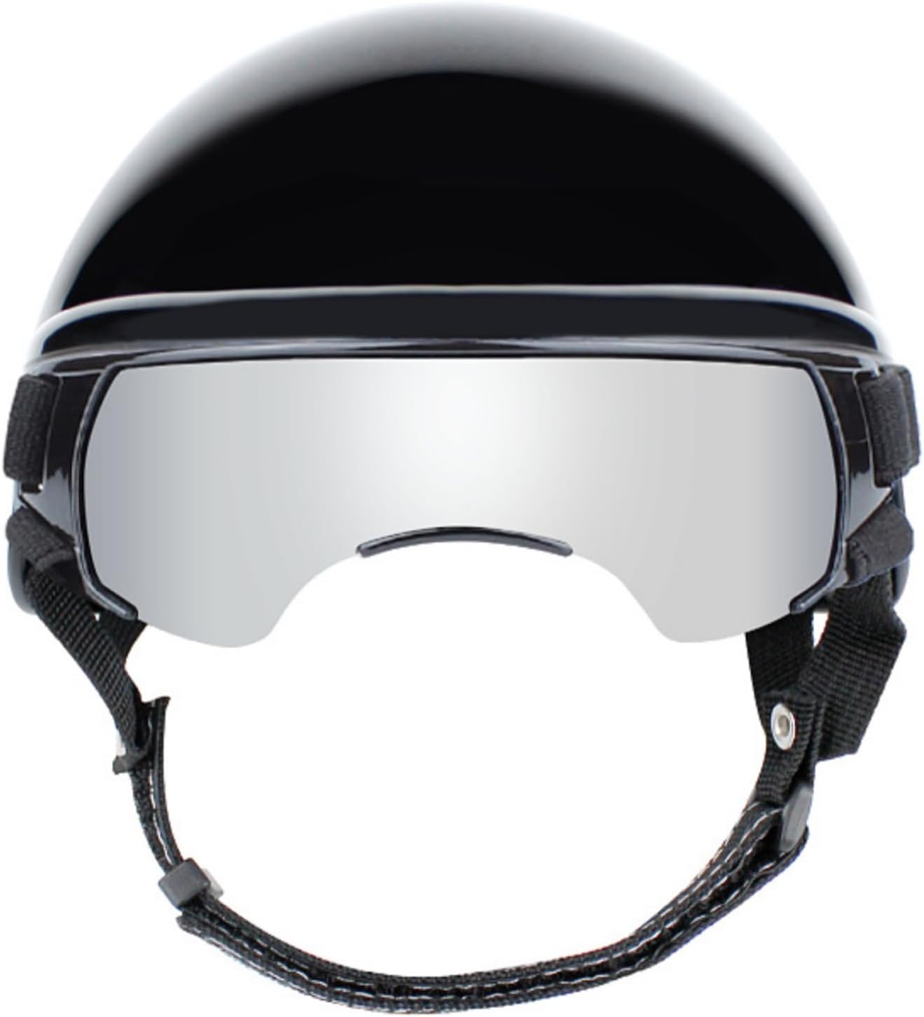 2 PCS Dog Helmet and Goggles Set, S Size Pet Motorcycle Helmet with Silver Lens Sunglasses, Lightweight Protective Gear for Small Dogs, Head Circumference 14.6 in