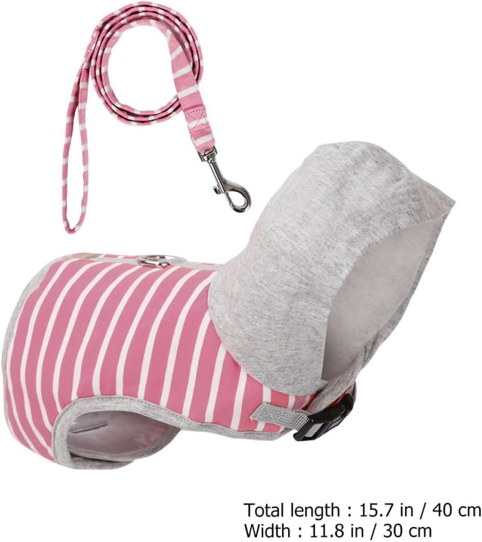 Cat Harness and Leash Set No-Pull Breathable Pink Vest Harness S Size Chest Strap for Walking Small Cats Pet Supplies