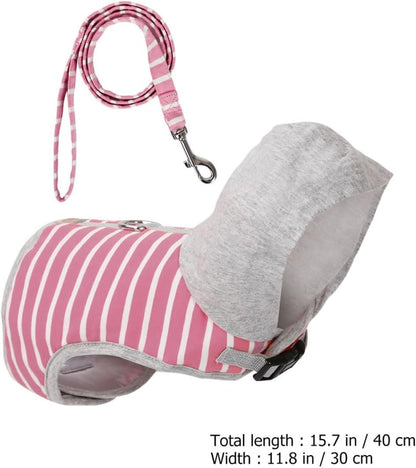 Cat Harness and Leash Set No-Pull Breathable Pink Vest Harness S Size Chest Strap for Walking Small Cats Pet Supplies