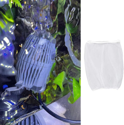 50 Pack Internal Aquarium Filter Mesh Covers Disposable Mesh Bag Pre-Filter Net Socks for Aquarium Internal Filter Submersible Power Filter Fish Tank Filters Water Pump Turtle Tank Pumps
