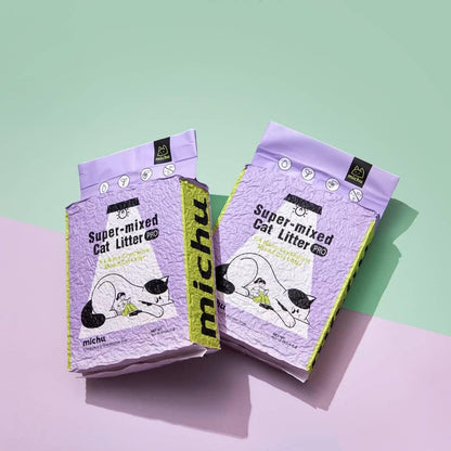 Michu Mixed Tofu Cat Litter, Heavy Duty Flushable Kitty Litter, 5.5Lb/88Oz (2 Pack, Original)