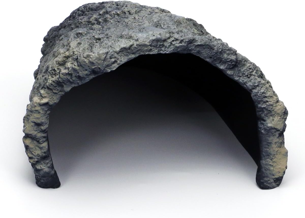 Rock Cave Habitat Hidden for Reptile and Amphibians.Terrarium & Aquarium Decor, Reptile hideout Hide Cave, Perfect for Bearded Dragons,Lizards,Snakes,Turtles,Geckos,Tortoises,Small Animals -Large Size
