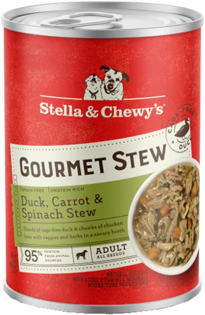 Stella & Chewy's Gourmet Stew Cage-Free Duck with Carrots and Spinach, 12.5 oz (Pack of 12)