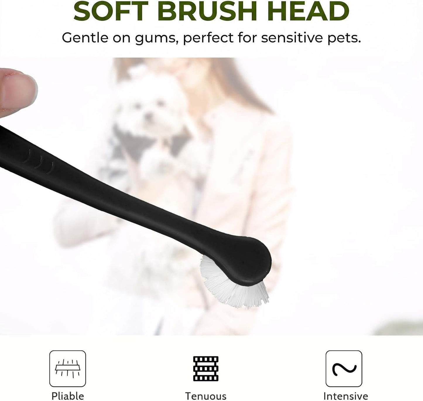 6 Pcs Puppy Tooth Brushing Kit, Small Dog and Cat Toothbrush Kit Mini Head Soft Nylon Bristles Portable Pet Tooth Brush Travel-Friendly Puppy Dog Toothbrush Deep Clean for Small Dogs Cats