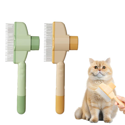 2 Pcs Cat Comb,Flea Comb For Cats,Self-Cleaning Flea For Dogs,Brush For Cats,With Long & Short Stainless Steel Metal Teeth For Shedding And Tangles For Dogs And,Comfort And Safety