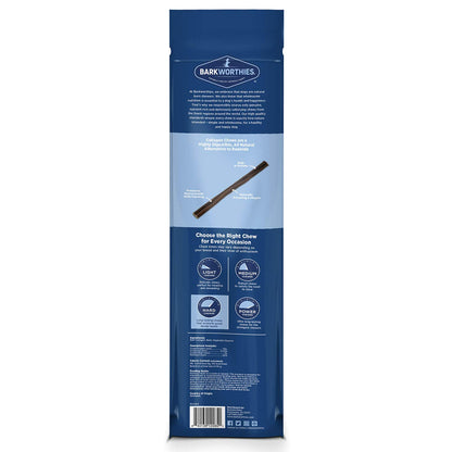Barkworthies Large 12" Beef Collagen Sticks for Dogs - Healthy Long Lasting Bully Stick Alternative - High Protein Low Fat Dog Treats - 2 Pack