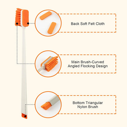 2PCS Fish Tank Cleaning and Feeder Kit, Fish Tank Cleaner Brush and Coral Feeder Set, Turkey Baster for Aquarium, Algae Scraper, Long Pipette for Aquarium Feeding Waste Remover