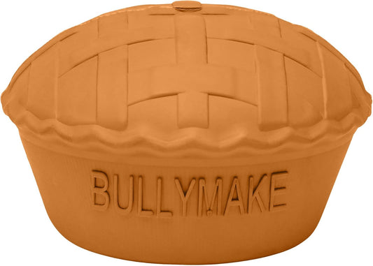 BULLYMAKE Orange Toss N' Treat Pie Toy for Dogs, Durable Rubber Dog Toys for Aggressive Chewers, Dental Stimulating, Treat Dispensing, Boredom Busting, Pet Supplies, Made in USA