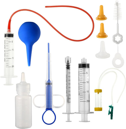 Zubebe 15 Pcs Puppy Whelping Supplies Puppy Feeding Tube Kit Includes Pet Feeding Bottle Nipples Dog Kitten Nursing Syringes Pill Shooter Dispenser 10 ml 15 ml Tool for Kitten Animals