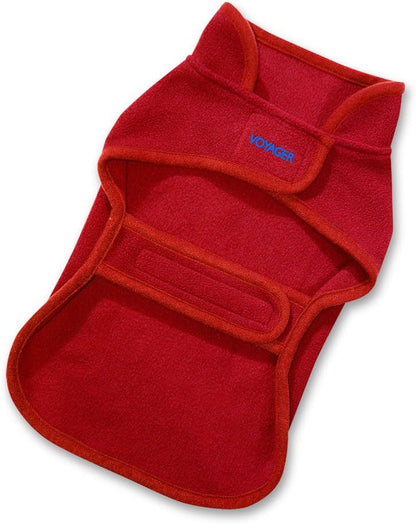 Best Pet Supplies 251-RD-L Voyager Windproof Fleece Pet Jacket, Large, Red