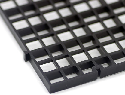 ALEGI Aquarium Plastic Grid Divider Tray Egg Crate,Grid Isolate Board Divider Fish Tank Bottom Black Filter Tray (Black 2 Pcs S)