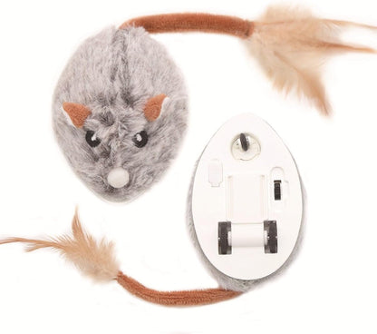 Remote Control Cat Toy, Automatic & RC Interactive Mouse with 3 Speeds, Active Play for Cats on Hard Floors, USB Rechargeable