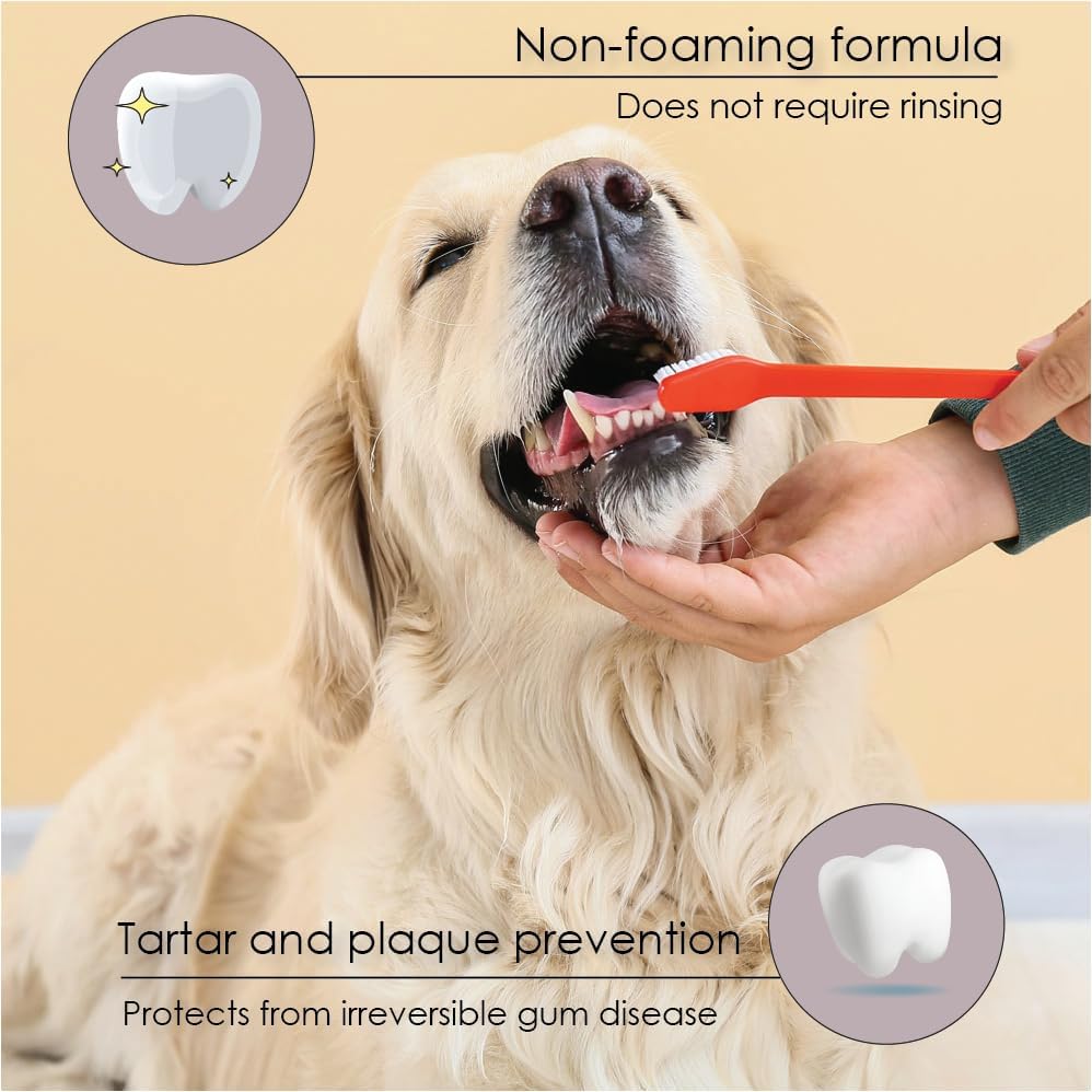 Advanced Enzymatic Toothpaste – Safe and Natural Dog Oral Care Toothpaste – Freshens Breath, Fights Plaque and Reduces Tatar – Tasty Peanut Butter Flavor – 5 Oz