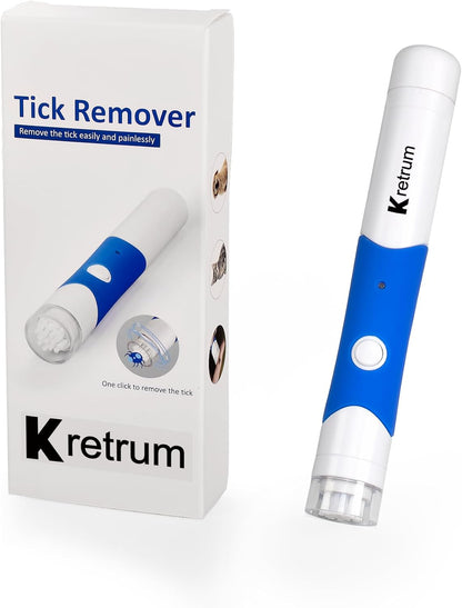 Tick Removal Tool Pen Premium Auto Tick Remover Tool for Dogs Real Pain Free Tick Removal Tool for Humans One Click to Remove Tick Intact Brush Let It Come Out on Its Own