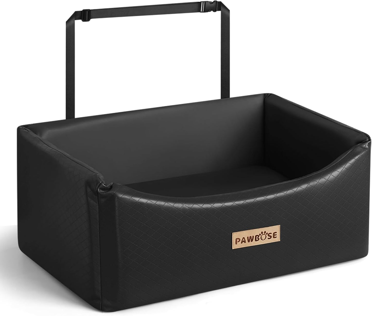 Large Leather Dog Car Seat, Cool and Refreshing Pet Booster Truck Bed with Dog Safety Belt, Waterproof Pet Travel Bed, Summer Elevated Pet Kennel, Easy Cleaning