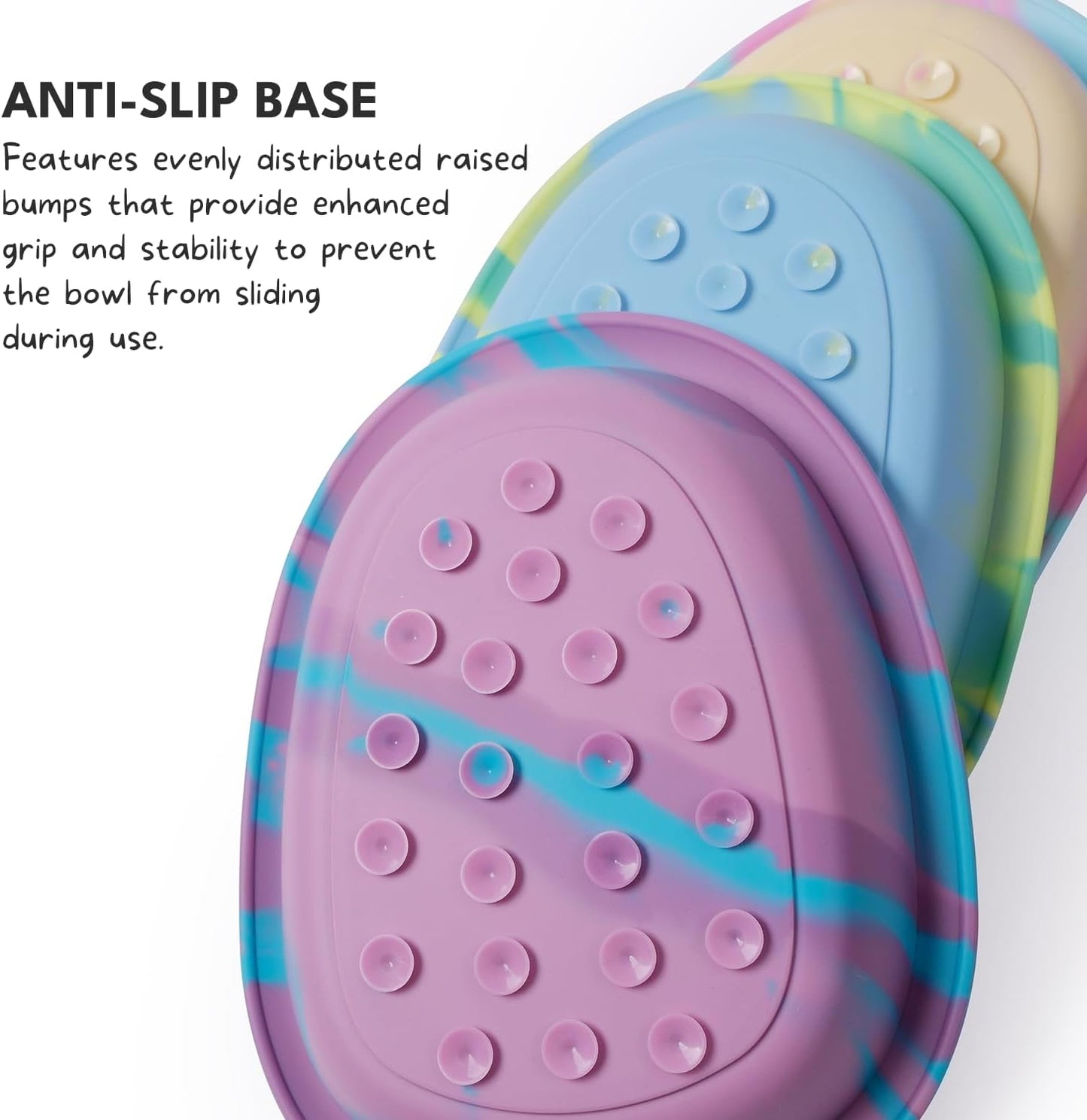 CHEWFFON Interactive Dog & Cat Lick Mat Bowls, BPA-Free Silicone Dog Slow Feeder Bowl with Suction Cups, Non Slip Food Bowl for Dogs and Cats, Reduces Boredom, Dishwasher Safe, Cotton Candy