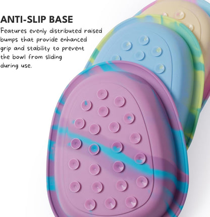 CHEWFFON Interactive Dog & Cat Lick Mat Bowls, BPA-Free Silicone Dog Slow Feeder Bowl with Suction Cups, Non Slip Food Bowl for Dogs and Cats, Reduces Boredom, Dishwasher Safe, Cotton Candy