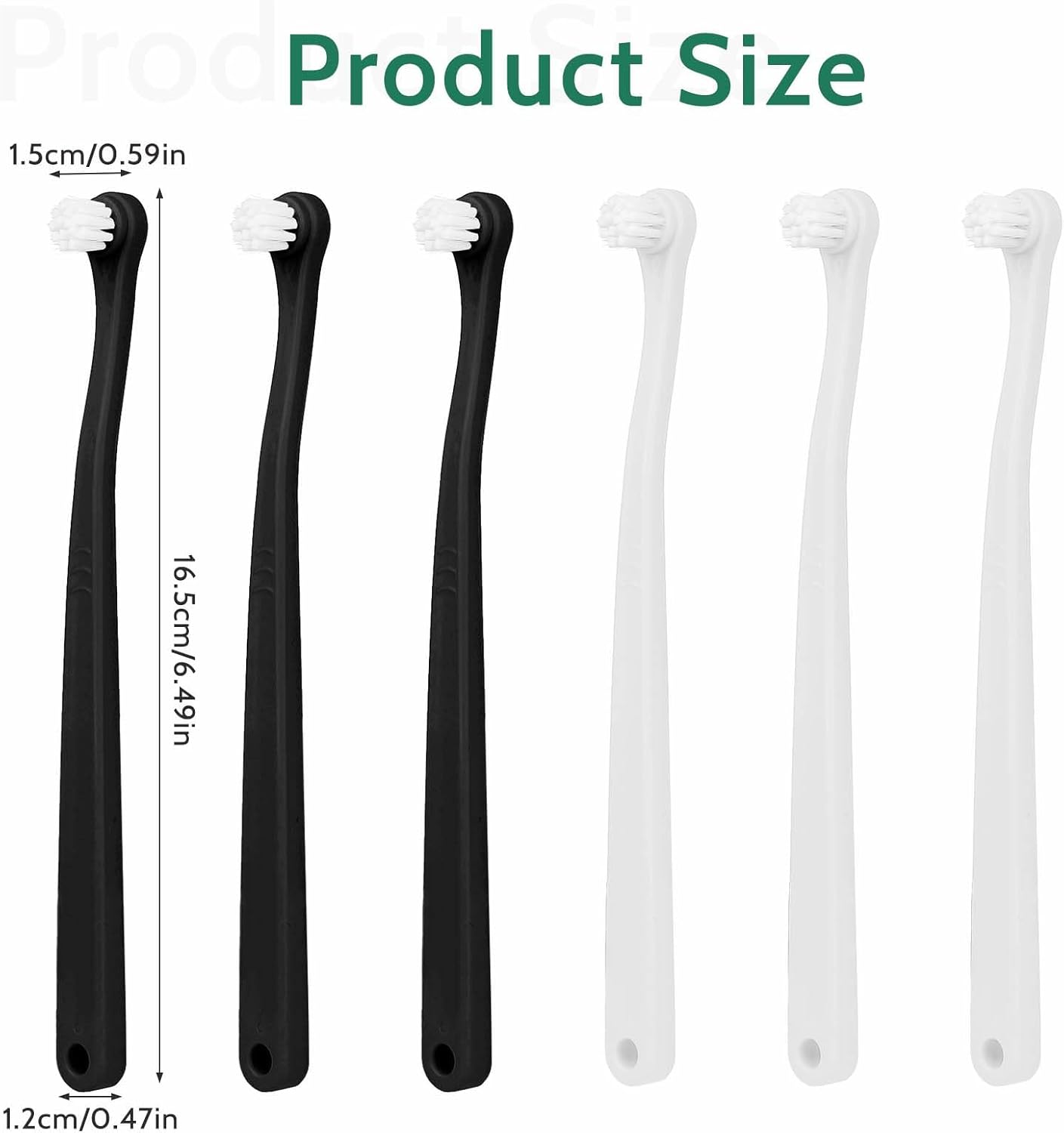 6Pcs Small Dog & Cat Toothbrush Kit - Soft Mini Brushes, Travel Portable, Deep Clean for Puppy, Kitten & Small Dog