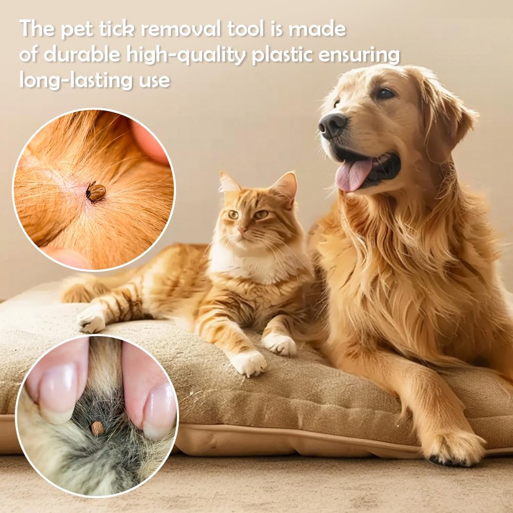 10 Pcs Pet Tick Remover Tool, Stainless Steel Tick Remover Tick Plastics Remover for Cats and Dogs, Pet Tools, Silver, Green