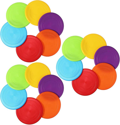 18 Pack Dog Flying Discs, Soft TPR Rubber Flyer Toys for Small Medium & Large Dogs - Interactive, Float in Water, Safe on Teeth, for Outdoor Fetch & Training (6 Colors)