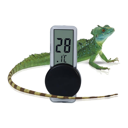 Reptile Terrarium Thermometer Hygrometer, Digital LCD Temperature & Humidity Gauge with Suction Cup, Vivarium/Tank Monitor for Bearded Dragons Geckos Lizards Snakes Turtles Frogs Amphibians