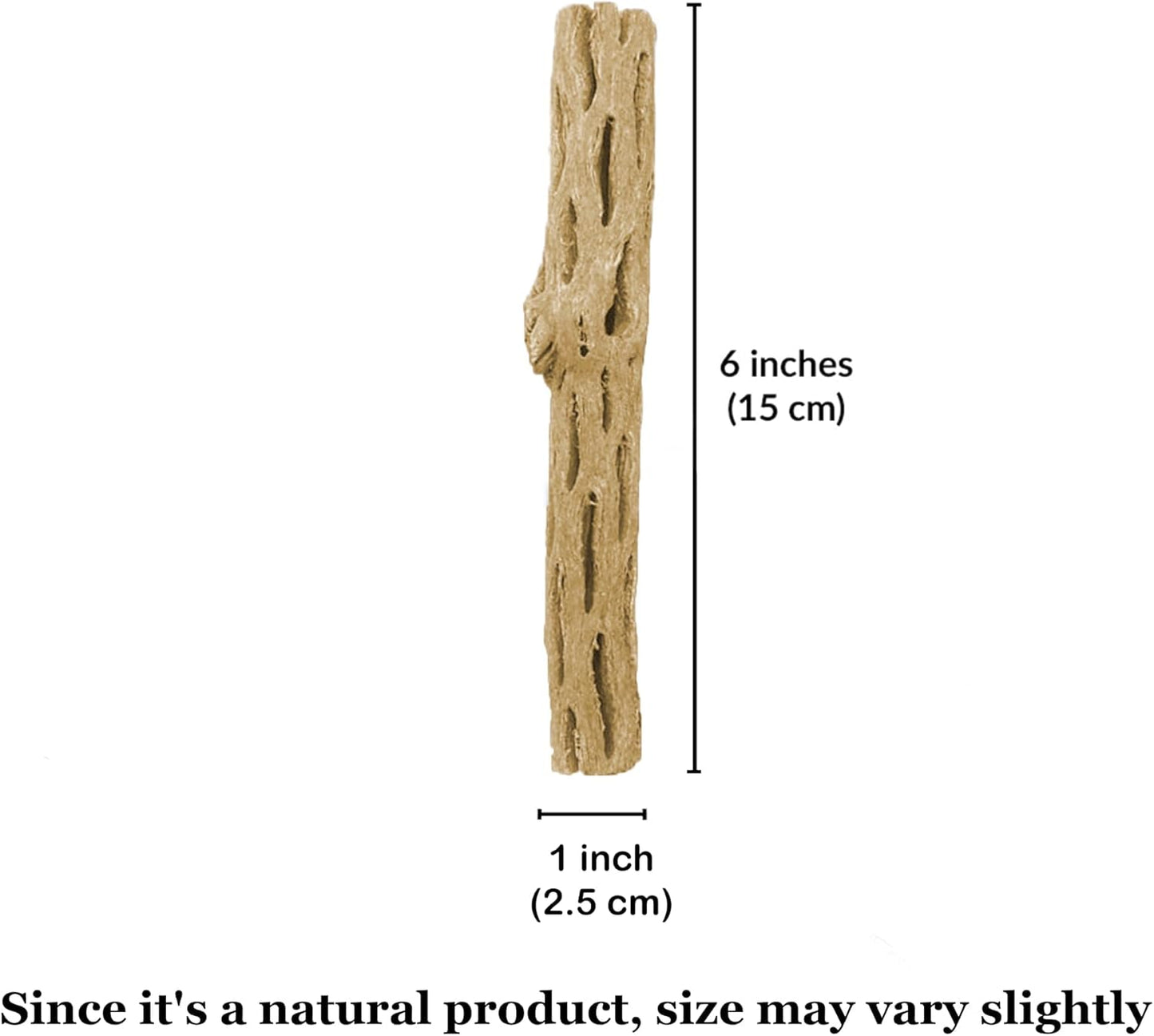 SunGrow Cholla Wood, 6” Climbing Logs, Chew Toy, Aquarium Fish, Snail, and Shrimp Driftwood, Tropical Freshwater Fish Décor, Adds Raw Beauty, 3 Pack