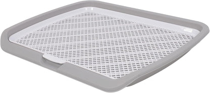 Acouto Puppy Potty Training Tray Dog Pee Pad Holder - Puppy Potty Training Tray Detachable Washable Mesh Dog Pee Pad Holder Small Breed - Indoor Litter - Pet (Gray)