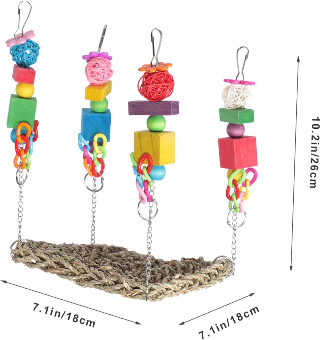 Parrot Swing Toy Bird Toys for Cage Parrot Hammock Nest Bed Bird Resting Nest