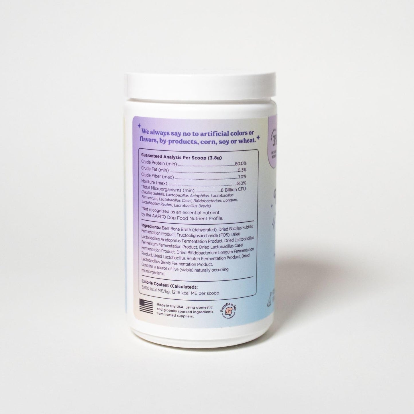 Bundle x Joy Probiotic & Prebiotic Daily Boost for Dogs - Gut Health for Dogs Immune Formula with Beef Bone Broth for Dog, 6 Billion CFU Dog Supplements, 35 Scoops, 4.8 oz - Made in USA