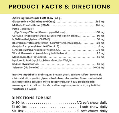 The Pets Table 8-in-1 Soft Chews Chicken Flavored All in One Supplement for Dogs - Dog Multivitamin Supports Mobility, Gut & Heart, 50 Chews
