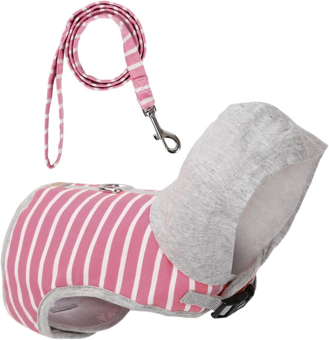 Cat Harness and Leash Set No-Pull Breathable Pink Vest Harness S Size Chest Strap for Walking Small Cats Pet Supplies